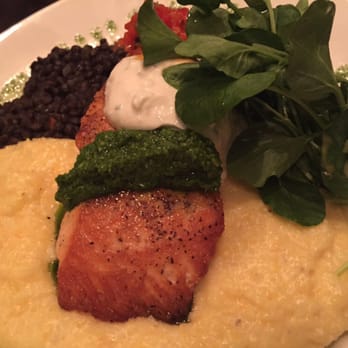 Cinema Grill - Grilled salmon. Yummy palenta. - Comfort Food Near Me - Alameda, California Cinema Grill - Grilled salmon. Yummy palenta. - Comfort Food Near Me - Alameda, California