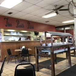 Pickle Patch Deli - Interior view with a view of the buffet. The dining room is one large room.