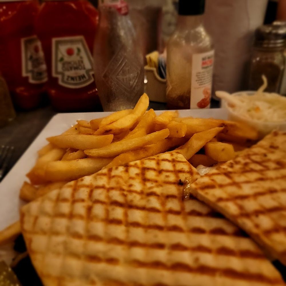 Plaka panini. Limp fries. Plaka panini. Limp fries.