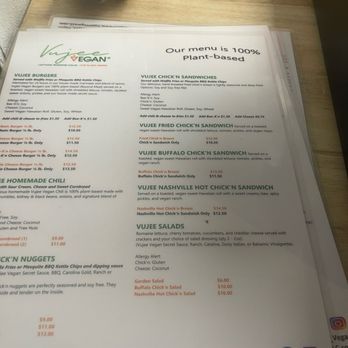 Vujee Vegan - Menu inside. May differ slightly from online - Vegan Near Me - Huntsville, Alabama Vujee Vegan - Menu inside. May differ slightly from online - Vegan Near Me - Huntsville, Alabama