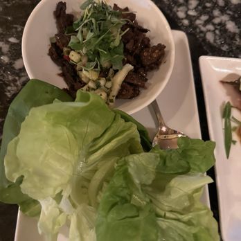 Carthay Circle Lounge - Vietnamese Twice-cooked Beef Lettuce Wraps - Lounges Near Me - Anaheim, California Carthay Circle Lounge - Vietnamese Twice-cooked Beef Lettuce Wraps - Lounges Near Me - Anaheim, California