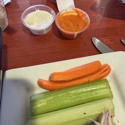 Veggies & dipping sauces (ranch & buffalo) Veggies & dipping sauces (ranch & buffalo)