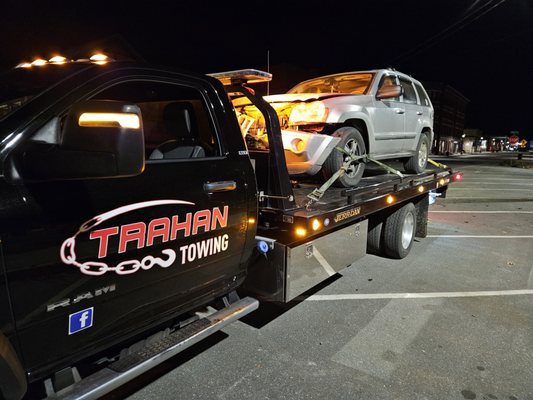Precision Towing Backed by Experience - When your vehicle breaks down or is involved in an accident, you need a towing company you can trust to respond quickly and handle your vehicle with care. At Trahan Towing, we provide dependable, around-the-clock towing services throughout Vermont’s Northeast Kingdom. Precision Towing Backed by Experience - When your vehicle breaks down or is involved in an accident, you need a towing company you can trust to respond quickly and handle your vehicle with care. At Trahan Towing, we provide dependable, around-the-clock towing services throughout Vermont’s Northeast Kingdom.
