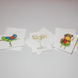 Greeting cards by local designer Jessica Soleil. http://www.alittlesun.com/