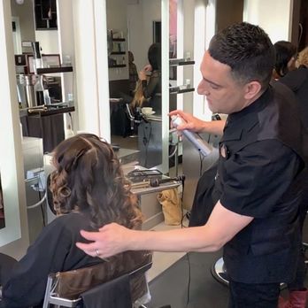 Cetana Salon - Roy Boswell @hairsprayer  Balayage, Cut and thermal styling guest hair @ Cetana Salon, SF - Hair Salons Near Me - San Francisco, California