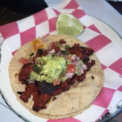 La Buena Vida - Chorizo Taco (named something different but I can't remember) with avocado, pico de gallo, and queso