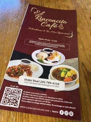 Menu photo 3 El Rinconcito Cafe Washington, DC, DC Menu photo 3 El Rinconcito Cafe Washington, DC, DC