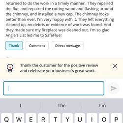 SafeFlue Chimney Sweep & Repair - Customers review