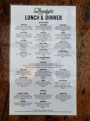 Menu photo 7 Limelight Bar & Cafe Sacramento, CA Menu photo 7 Limelight Bar & Cafe Sacramento, CA
