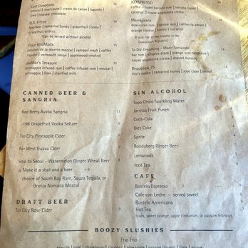 Alamar Dominican Kitchen - Menu drinks may 2024 - Comfort Food Near Me - Oakland, California