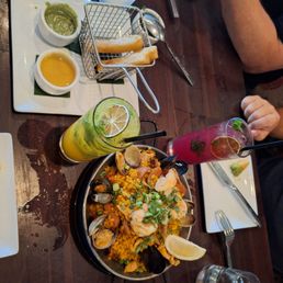 Paella, Yucca Fries and AMAZING cocktails Paella, Yucca Fries and AMAZING cocktails