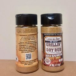 Carolina Bob's Grillin' - Dry Rub and all-purpose seasoning - No Salt, No gluten, no MSG