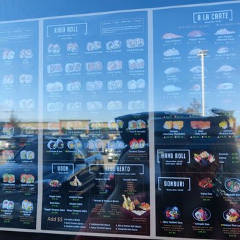 Kibo Sushi - the menu of the restaurant - Japanese Near Me - Brampton, Ontario