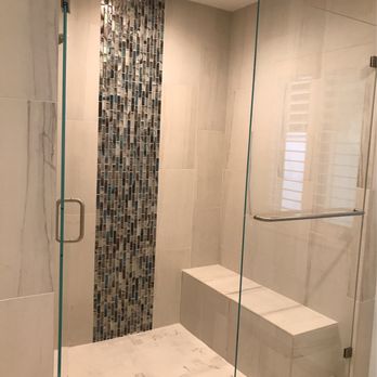 Blizzard Frameless Shower Doors - I didn't get a picture of door closed but this is what it looks like open - Glass & Mirrors Near Me - Huntington Beach, California Blizzard Frameless Shower Doors - I didn't get a picture of door closed but this is what it looks like open - Glass & Mirrors Near Me - Huntington Beach, California