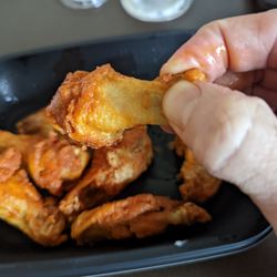 Cosmic Wings - Tiny little thing.  Not pictured: the three limp half brown pieces of celery.