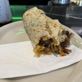 Bronzes Taqueria - Custom Super Burrito with Carne Asada and Buche - Mexican Near Me - Pleasanton, California