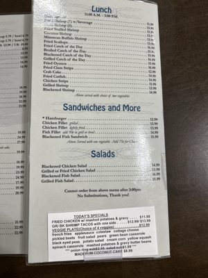 Menu photo 3 Schooner's Seafood House Saint Augustine, FL
