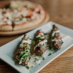 Flame & Barrel - Beef skewers & hand tossed pizza
