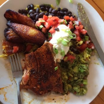 Food Dudes Kitchen - Blackened tuna with fried plantains and rice and beans, avocado salsa and topped with pico! - Seafood Near Me - Kill Devil Hills, North Carolina Food Dudes Kitchen - Blackened tuna with fried plantains and rice and beans, avocado salsa and topped with pico! - Seafood Near Me - Kill Devil Hills, North Carolina