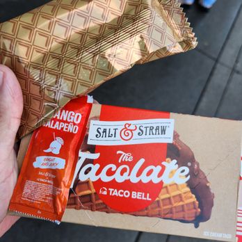 Salt & Straw - Ice cream taco w/Mango Jalapeño sauce - Ice Cream & Frozen Yogurt Near Me - Sacramento, California Salt & Straw - Ice cream taco w/Mango Jalapeño sauce - Ice Cream & Frozen Yogurt Near Me - Sacramento, California