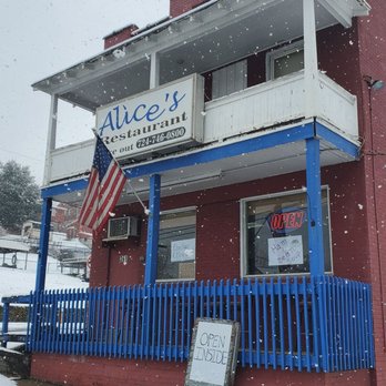 Alice's - a red building with blue railings - American Near Me - Canonsburg, Pennsylvania