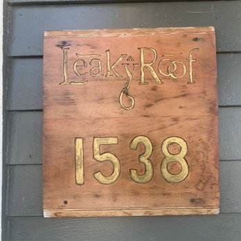 Leaky Roof - Address signage - Gastropubs Near Me - Portland, Oregon