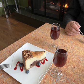 Lara’s Fine Dining - Port with our cheesecake! - Italian Near Me - Richmond, California Lara’s Fine Dining - Port with our cheesecake! - Italian Near Me - Richmond, California