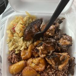 Ava's Taste Of The Caribbean - BBQ Jerk chicken, veggies Rice and Beans