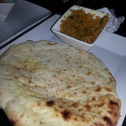 Thania Spice - Cheese nan and mushroom pilau rice.