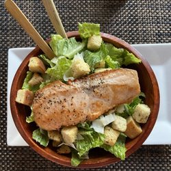 Iron Bound Inn - Caesar salad with Salmon.
