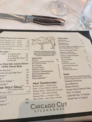 Menu photo 5 Chicago Cut Steakhouse Chicago, IL Menu photo 5 Chicago Cut Steakhouse Chicago, IL