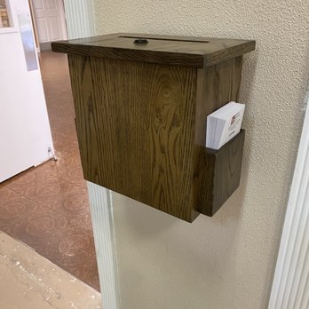 ScoreOne Cabinet Creations - Wood donation lock boxes at church - Cabinetry Near Me ScoreOne Cabinet Creations - Wood donation lock boxes at church - Cabinetry Near Me
