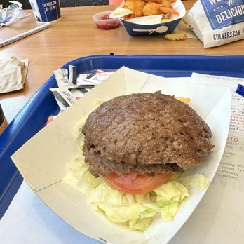 Culver's - Double burger with no bun - Ice Cream & Frozen Yogurt Near Me - Atascocita, Texas