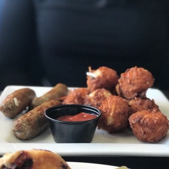 Stars On Hingham Harbor - Tater tots, side of sausages, the whites with cranberry muffin and sweet potato home fries. - Seafood Near Me - Hingham, Massachusetts Stars On Hingham Harbor - Tater tots, side of sausages, the whites with cranberry muffin and sweet potato home fries. - Seafood Near Me - Hingham, Massachusetts