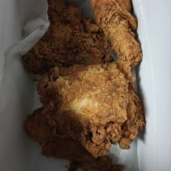 Angie's Place - It's a really good fried chicken. Huge freaking pieces too