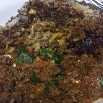Fabiolus Cucina - Worst lasagna ever. Cheese was burnt and the pasta is so thin and sparse that you don't even notice it's there. - Italian Near Me - Hollywood, California Fabiolus Cucina - Worst lasagna ever. Cheese was burnt and the pasta is so thin and sparse that you don't even notice it's there. - Italian Near Me - Hollywood, California