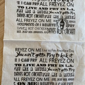 Dave's Hot Chicken - Napkin. - Chicken Shop Near Me - Omaha, Nebraska Dave's Hot Chicken - Napkin. - Chicken Shop Near Me - Omaha, Nebraska