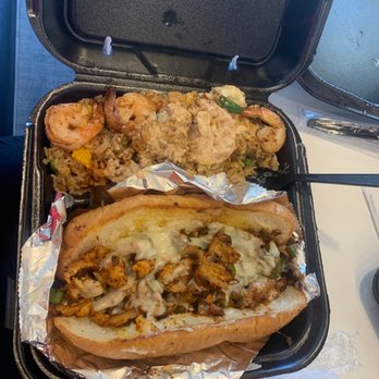 Best Wing & Grill - Philly Special with Shrimp fried rice and buffalo chicken philly steak - Chicken Wings Near Me - Duluth, Georgia Best Wing & Grill - Philly Special with Shrimp fried rice and buffalo chicken philly steak - Chicken Wings Near Me - Duluth, Georgia