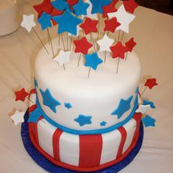 Take the Cake - a cake decorated with red, white and blue stars - Bakeries Near Me - Temecula, California Take the Cake - a cake decorated with red, white and blue stars - Bakeries Near Me - Temecula, California