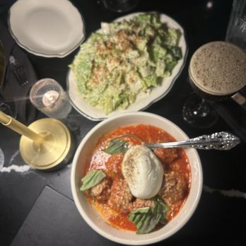 Grazie Nonna - Meatballs with Burrata and Caesar Salad - Italian Near Me - Washington, DC, District of Columbia