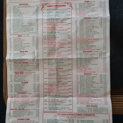 China King - Menu. 8/2022