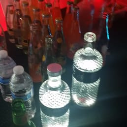 The selfserve VIP table....displaying awesome new light up bottle