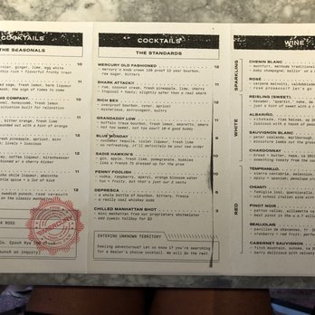 Mercury - Menu - New American Near Me - Omaha, Nebraska
