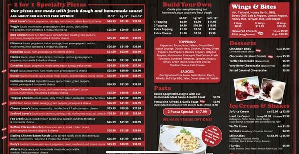 Menu photo 4 Pizza Burger Joint Fox Creek, AB Menu photo 4 Pizza Burger Joint Fox Creek, AB