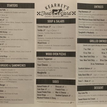 Kearney's Feed Yard - Menu 9/14/19 - Bars Near Me - Sunnyvale, Texas Kearney's Feed Yard - Menu 9/14/19 - Bars Near Me - Sunnyvale, Texas