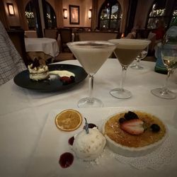 Cafe Sapori - Crème brûlée with Grand Marnier ice cream & Classico Tiramisu with a white chocolate martini & espresso martini