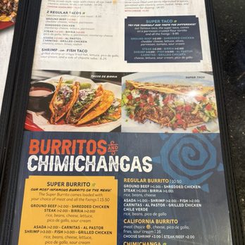 Super Taco Mexican Restaurants - Menu - Mexican Near Me - Sacramento, California