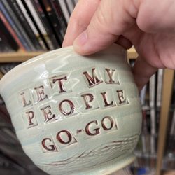 FM Music Vintage Sounds - Handmade one of a king pottery mugs by Paul Mallory. Pick from your favorite Rainmakers lyrics.