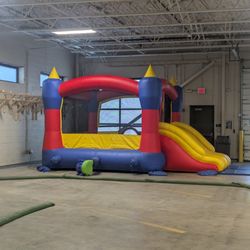 Their bouncy house was a riot!