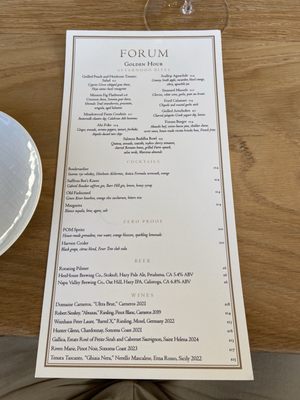 Menu photo 4 Forum At Meadowood St. Helena, CA